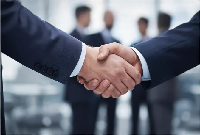 corporate influencing 2 handshake cropped